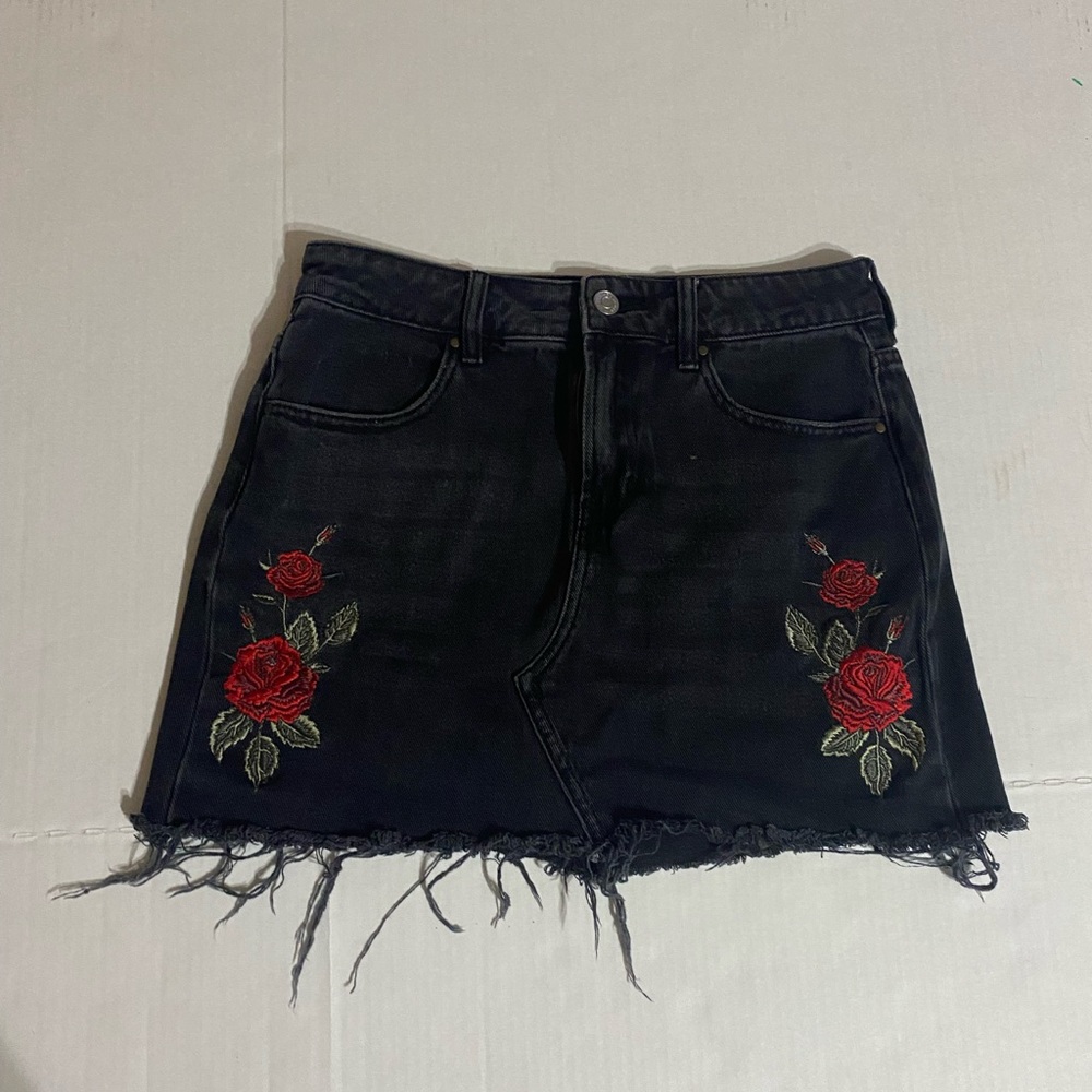 PacSun Red and Blue Embellished Mini Skirt Night Out